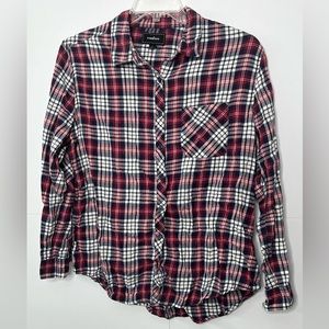 Confess Women’s Plaid Button Down Shirt in size Large